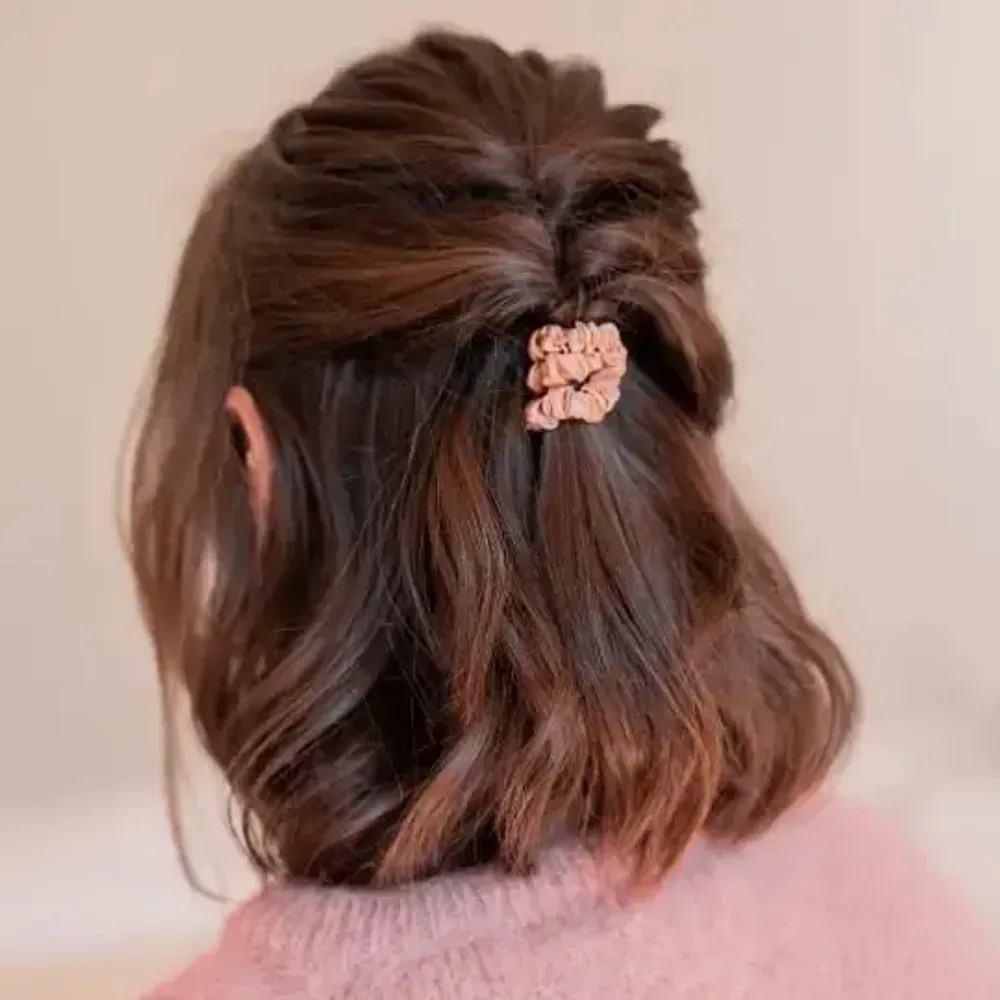 Accessoires cheveux - Chouchou soie rose x2 - BACHCA