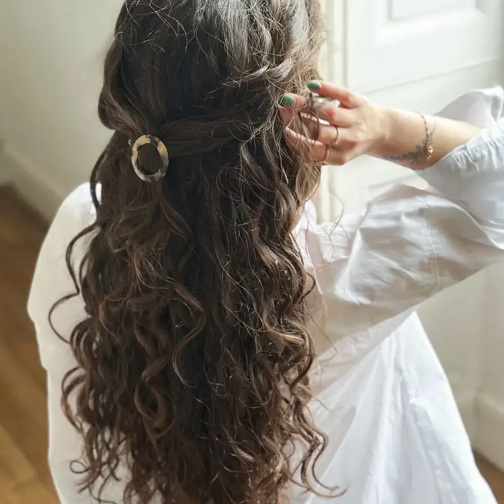 Hair accessories - Tortoise round hair clip - BACHCA