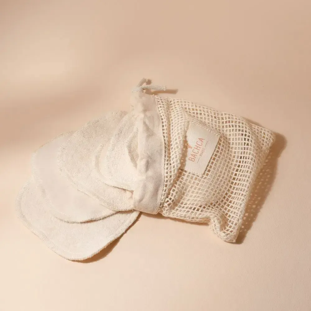 Beauty products - 7 reusable cotton pads + laundry bag - BACHCA