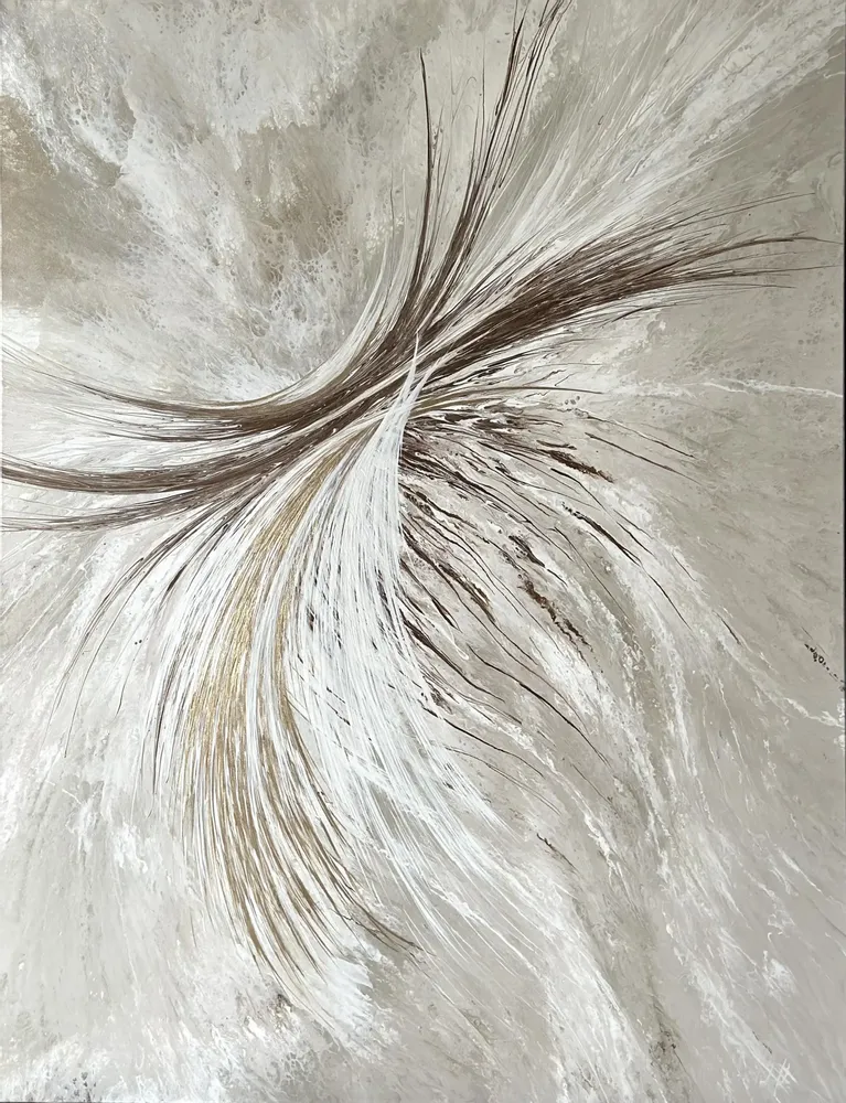 Paintings - Painting Acrylic "Golden Wind" - TURIK&ART (KSENIIA TURIK)