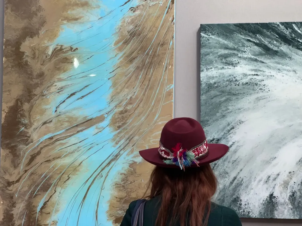Paintings - Acrylic Resin Painting "SAHARA" - TURIK&ART (KSENIIA TURIK)