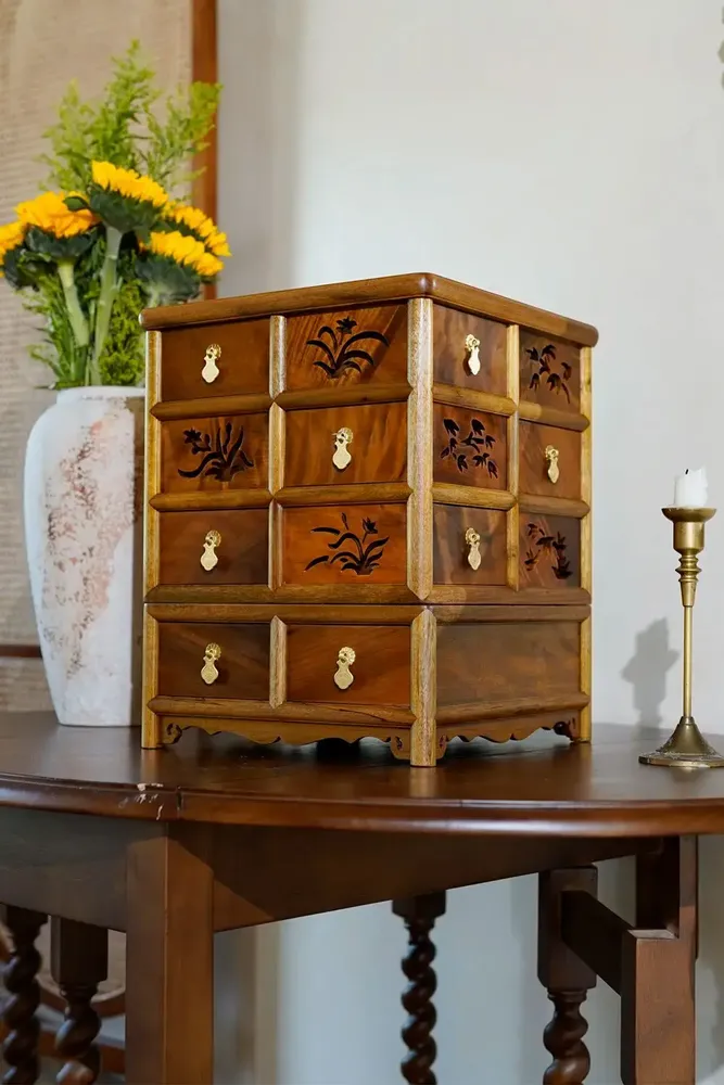 Boîtes de rangement  - Armoire multifonctionnelle rotative faite à la main - THE ZHAI