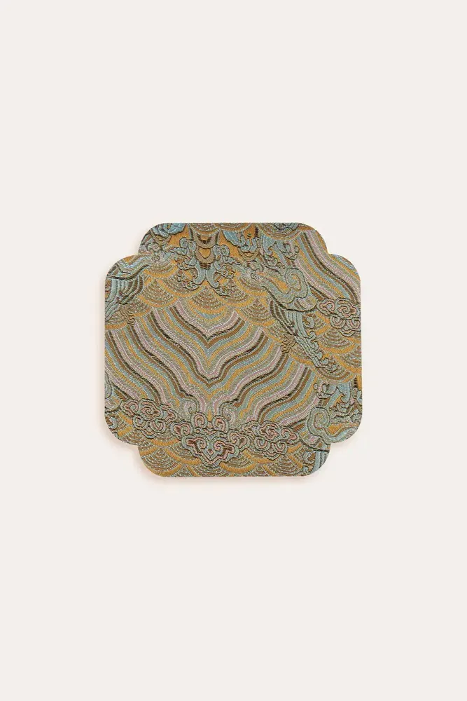 Accessoires thé et café - Sous-verre double face en brocart de style chinois - THE ZHAI