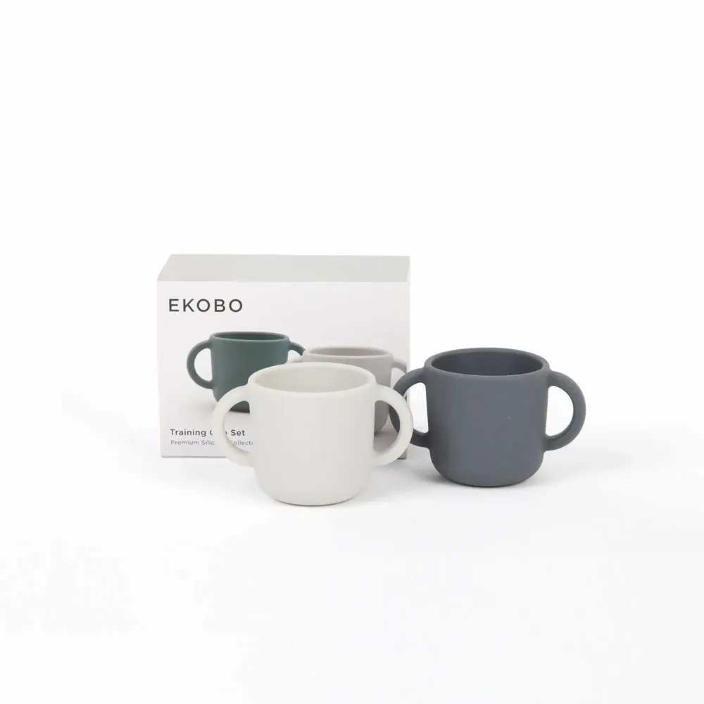 Children's mealtime - Silicone Sippy Cup with handles - Mimosa - EKOBO