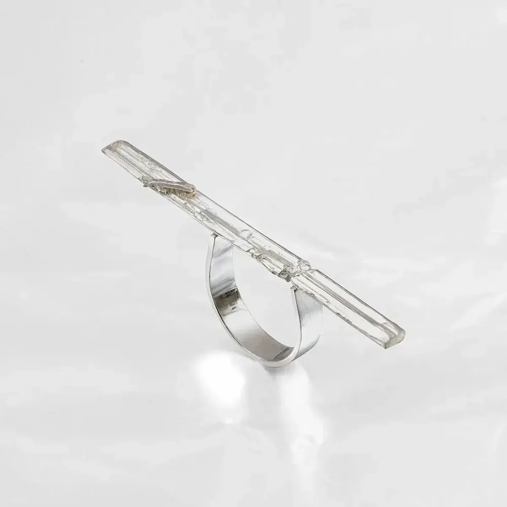Jewelry - Bague Stibine Longue Argent - BAZALTE