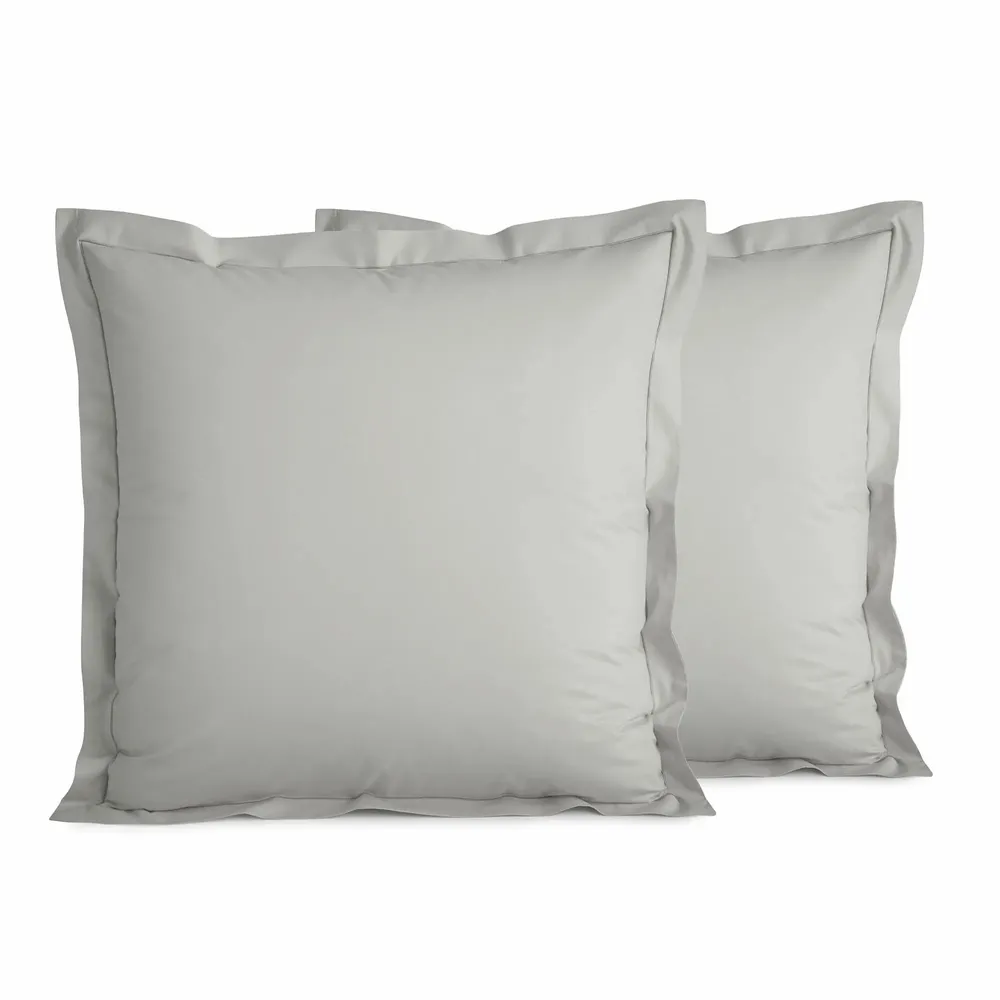 Bed linens - Percale Pillowcase 65 x 65 cm Pure Combed Cotton Long Staples 80 Thread Count/cm² Pearl - COTON PUR