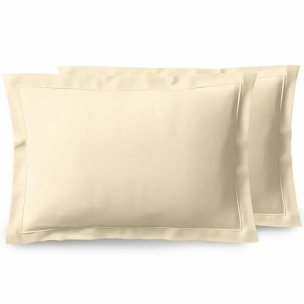 Bed linens - Percale Pillowcase 50 x 70 cm Pure Combed Cotton Long Staples 80 Thread Count/cm² Ivory - COTON PUR