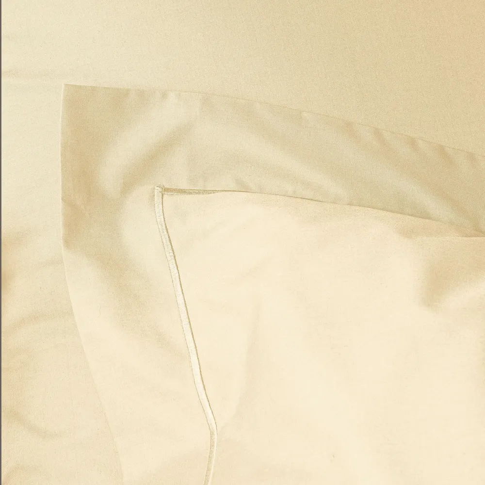 Bed linens - Percale Pillowcase 50 x 70 cm Pure Combed Cotton Long Staples 80 Thread Count/cm² Ivory - COTON PUR