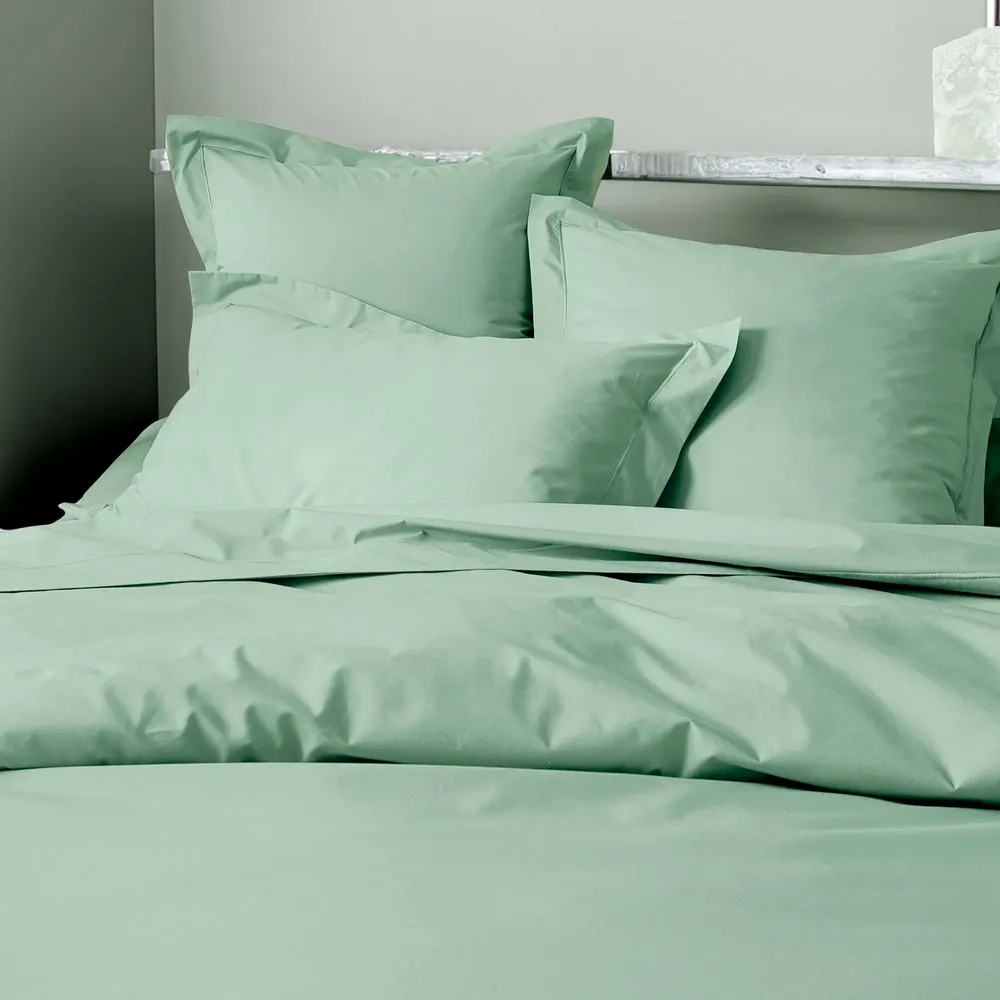 Bed linens - Percale Pillowcase 50 x 70 cm Pure Combed Cotton Long Staples 80 Thread Count/cm² Celadon - COTON PUR