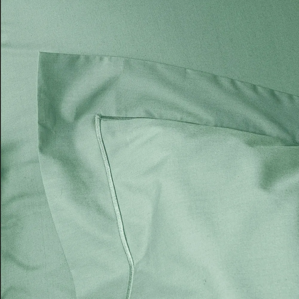 Bed linens - Percale Pillowcase 50 x 70 cm Pure Combed Cotton Long Staples 80 Thread Count/cm² Celadon - COTON PUR