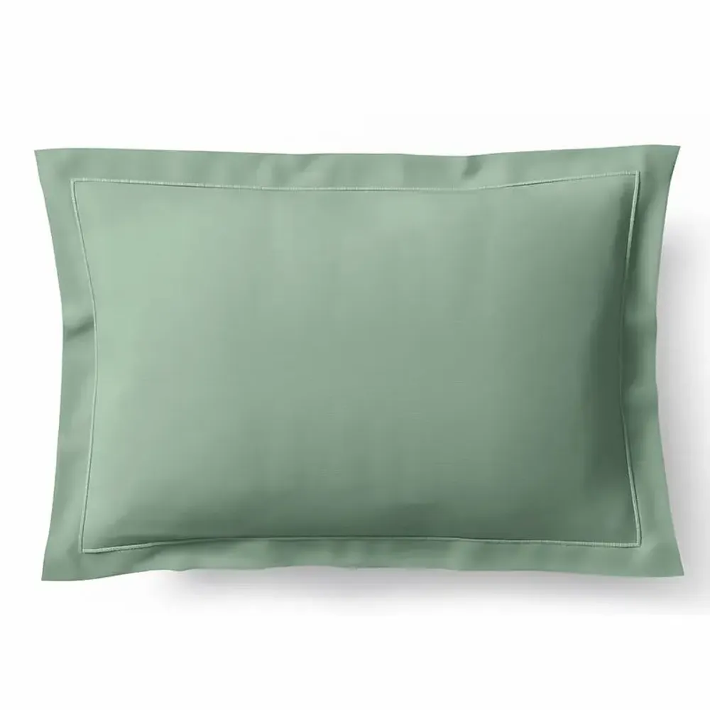 Bed linens - Percale Pillowcase 50 x 70 cm Pure Combed Cotton Long Staples 80 Thread Count/cm² Celadon - COTON PUR