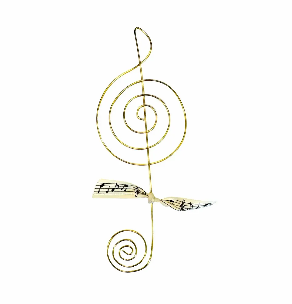 Other wall decoration - Gilded Brass Wire Wall Decoration\” Floor Key\” - to be pinned - BIJOUX DE MUR