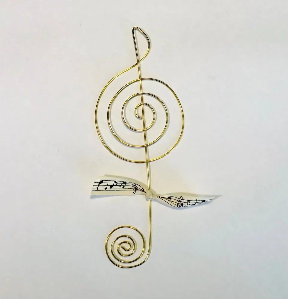 Other wall decoration - Gilded Brass Wire Wall Decoration\” Floor Key\” - to be pinned - BIJOUX DE MUR