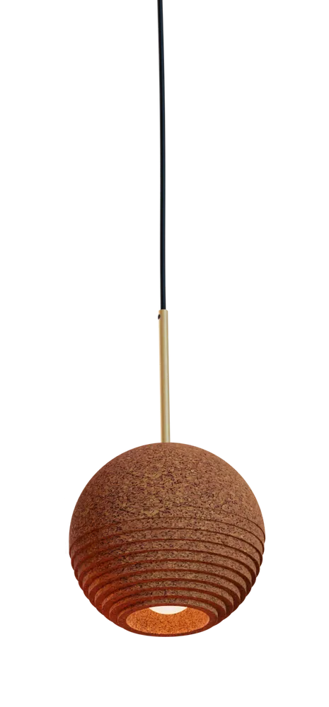 Hanging lights - TERRA cork suspension with black or white structure - LUXCAMBRA