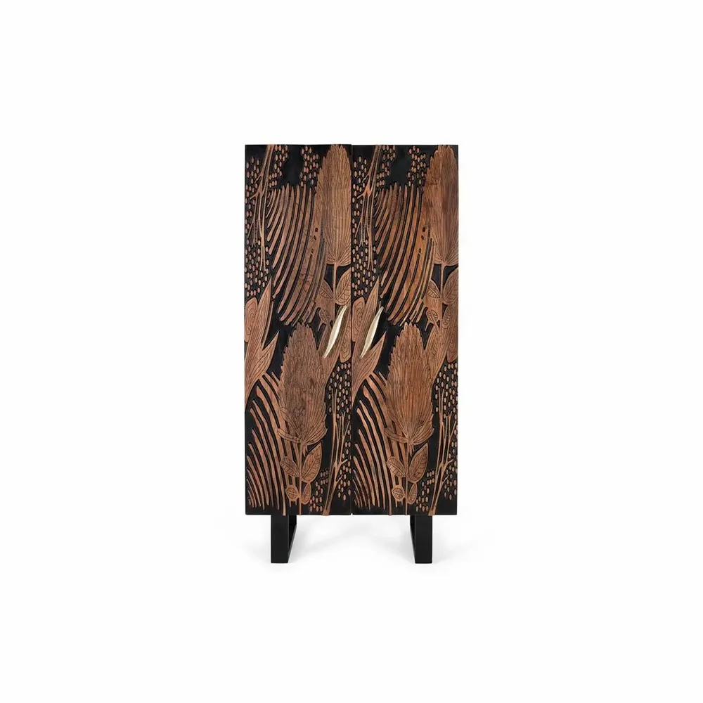 Wardrobe - Acacia wood and metal cabinet - GINER Y COLOMER