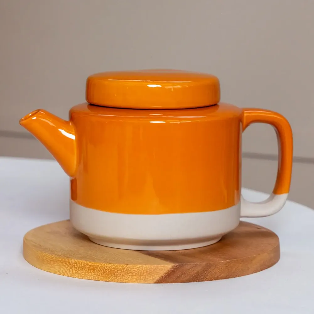 Mugs - CYL teapot happy blue and apricot - KINTA