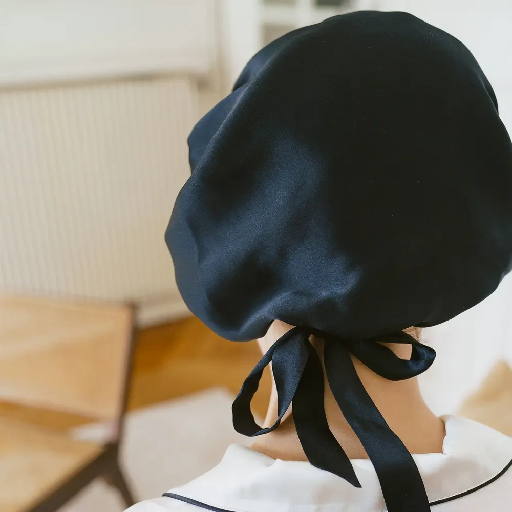 Loungewear - 19-momme 100% silk nightcap - QUÊTE DE SOIE