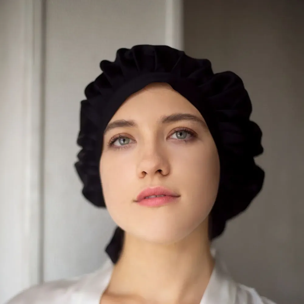 Loungewear - 19-momme 100% silk nightcap - QUÊTE DE SOIE
