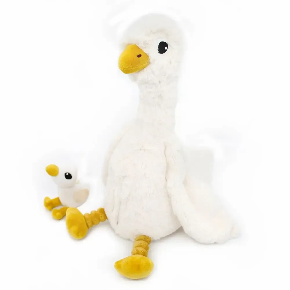 Soft toy - Plush goose mom and her baby Les Ptipotos - DEGLINGOS