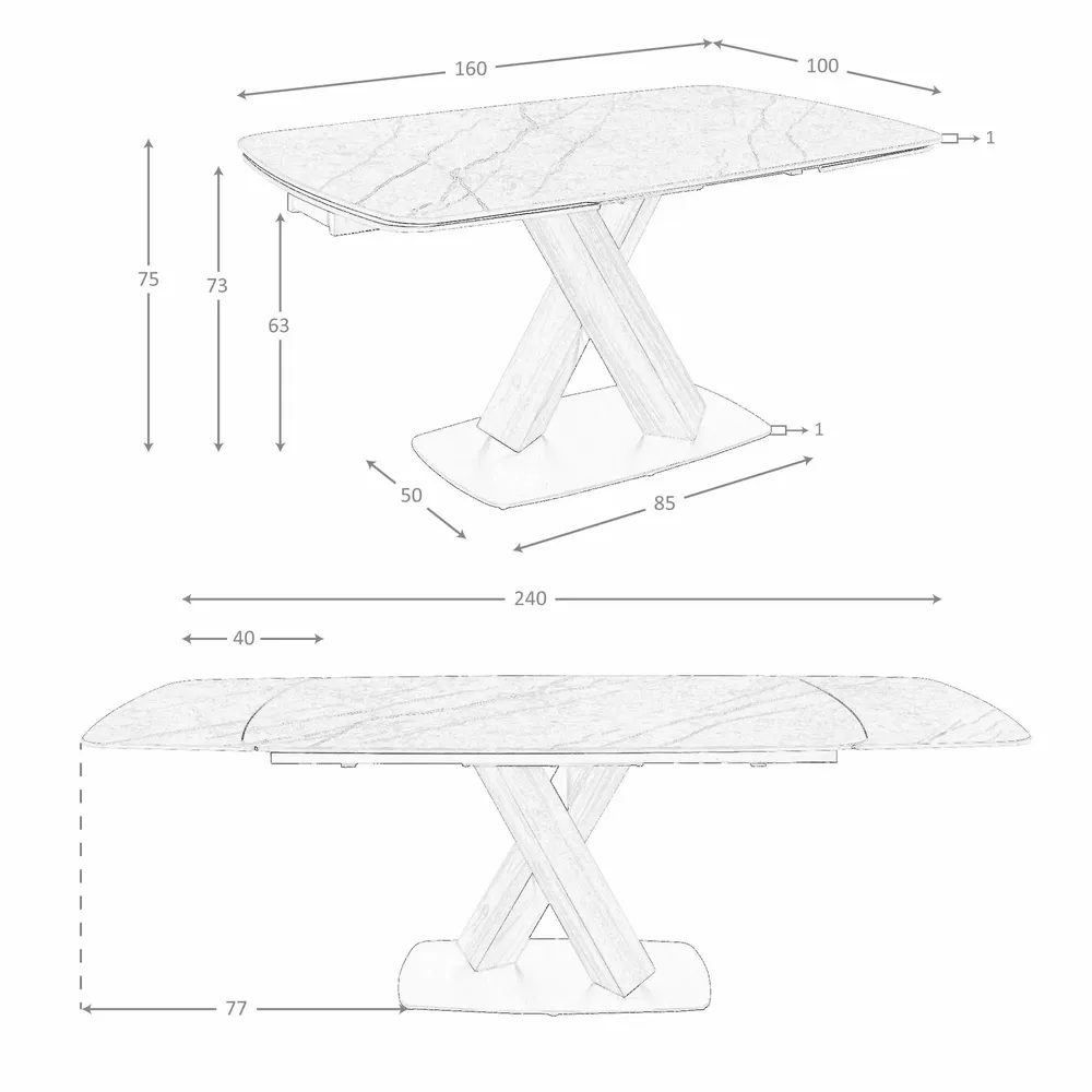 Dining Tables - Oval extending dining table with porcelain marble and walnut barrel - ANGEL CERDÁ