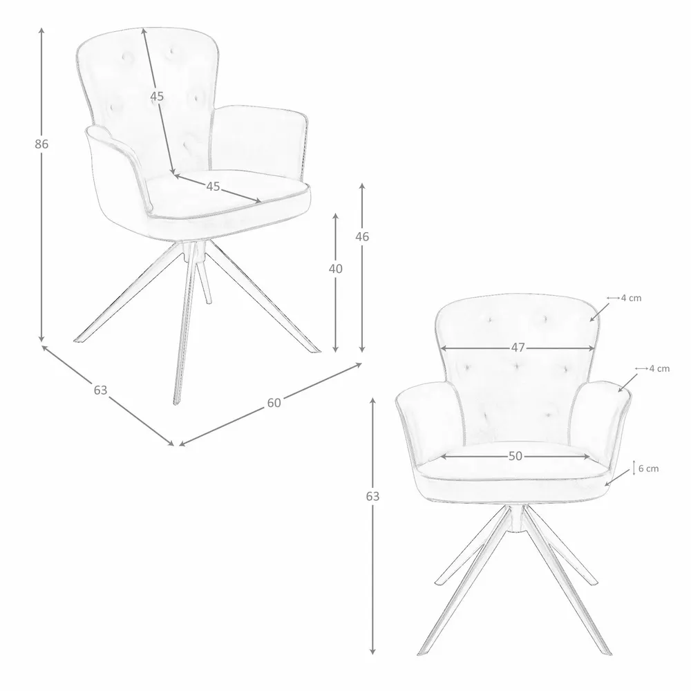 Chaises - Chaise pivotante en simili-cuir vert foncé - ANGEL CERDÁ
