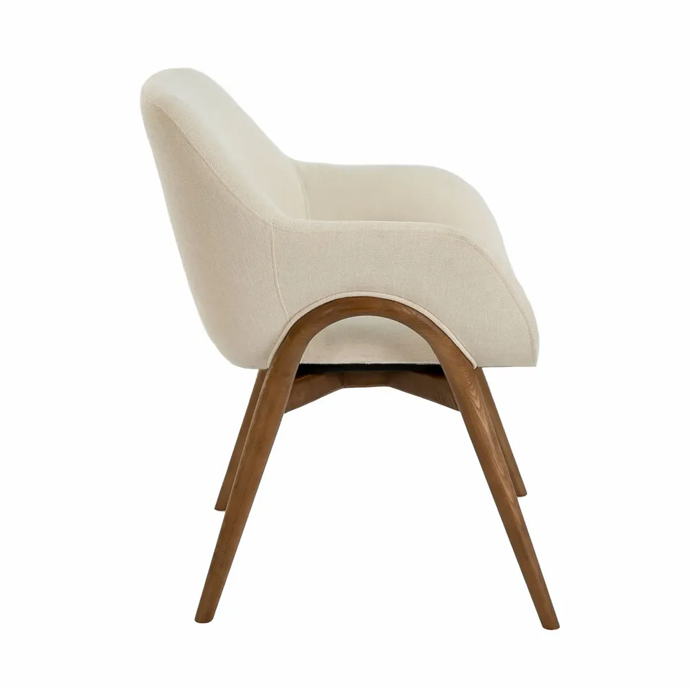 Chaises - Chaise en tissu beige - ANGEL CERDÁ