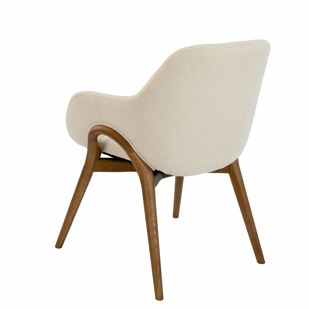 Chaises - Chaise en tissu beige - ANGEL CERDÁ