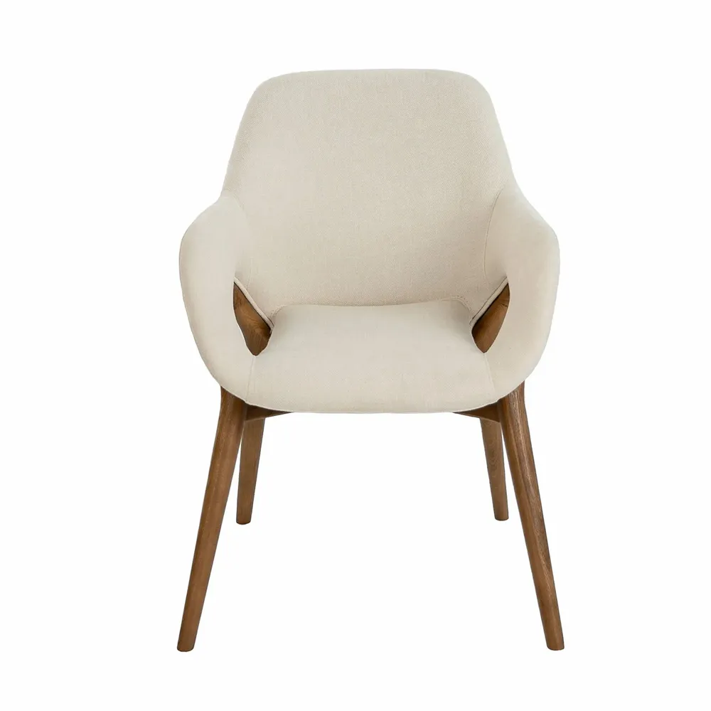 Chaises - Chaise en tissu beige - ANGEL CERDÁ