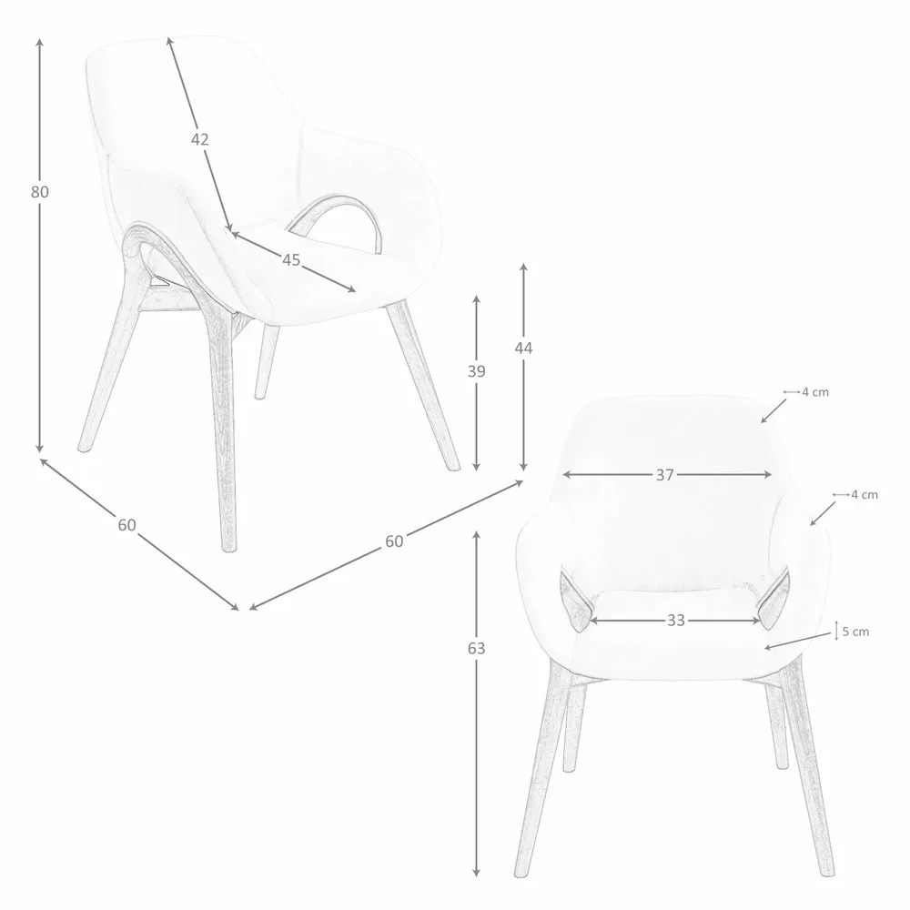 Chaises - Chaise en tissu beige - ANGEL CERDÁ