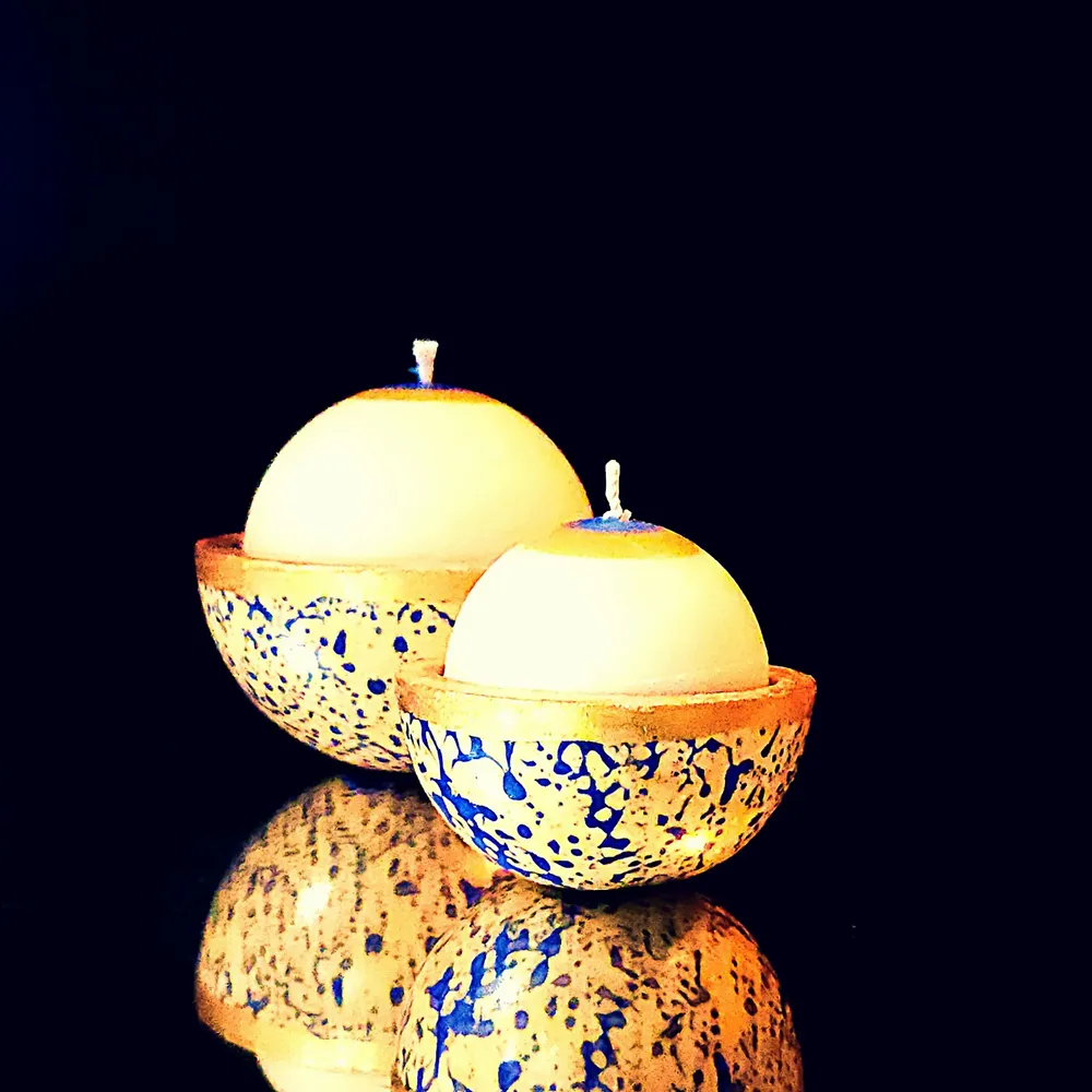Gifts - Bollywood Globe Candle with Woody Saffron - PONPON CURIOSITAS