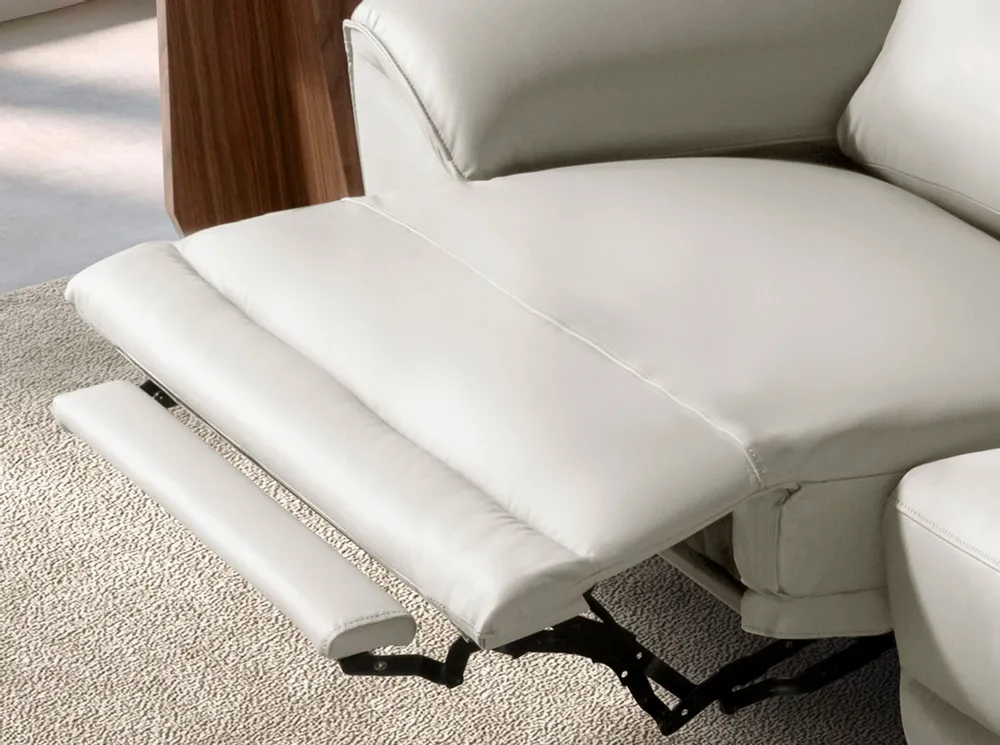 Sofas - Right chaise longue relax sofa grey leather - ANGEL CERDÁ