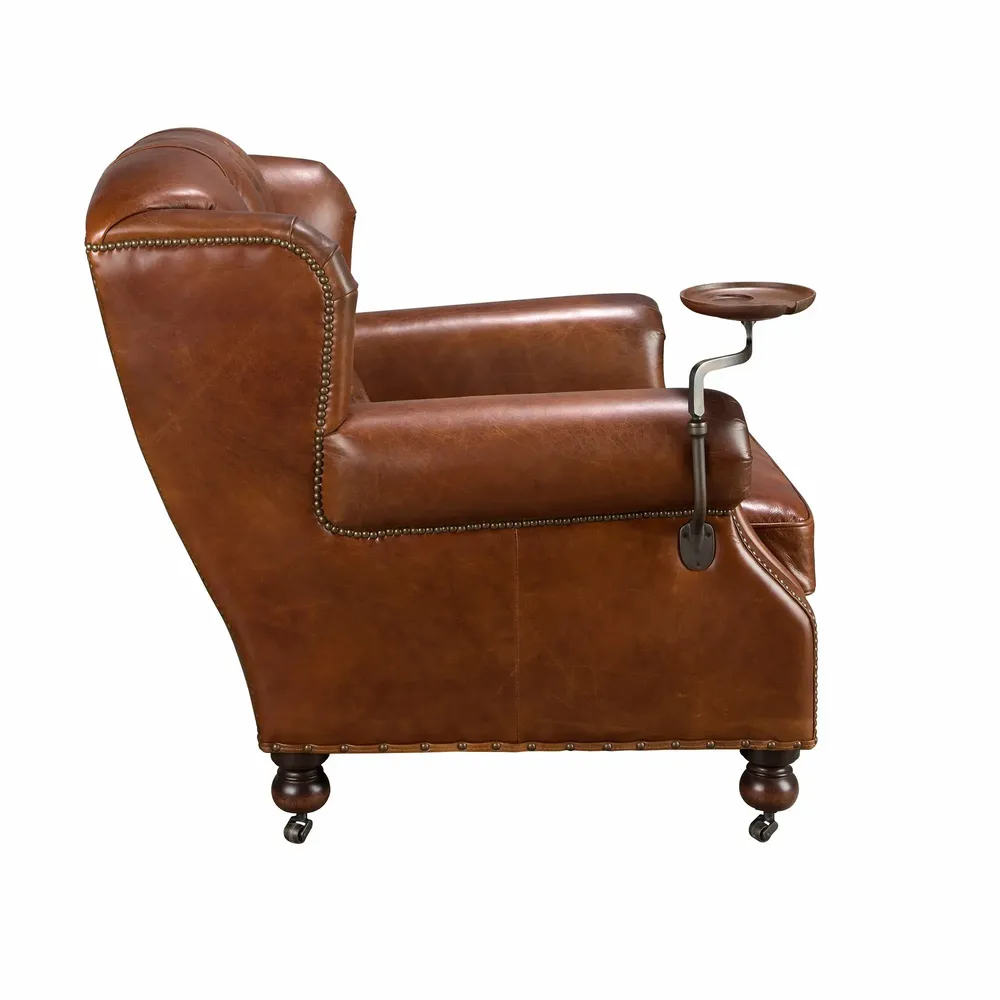 Armchairs - Cognac brown leather Chester armchair - ANGEL CERDÁ