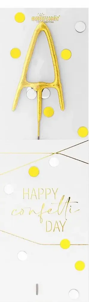 Gifts - Gold Confetti Wondercandle® classic - WONDERCANDLE
