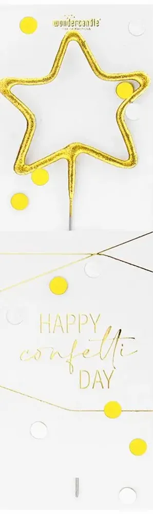 Gifts - Gold Confetti Wondercandle® classic - WONDERCANDLE