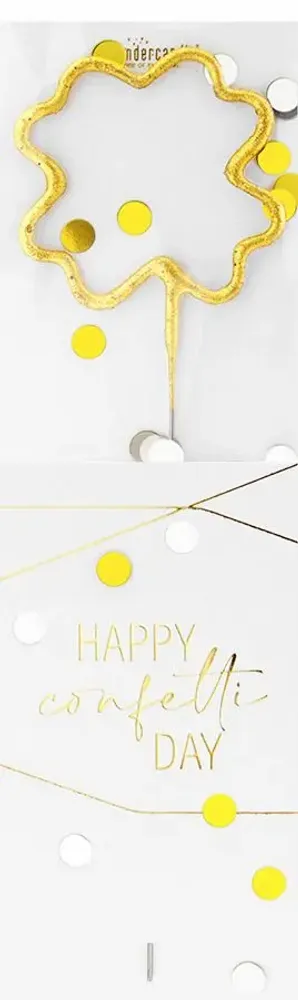 Gifts - Gold Confetti Wondercandle® classic - WONDERCANDLE