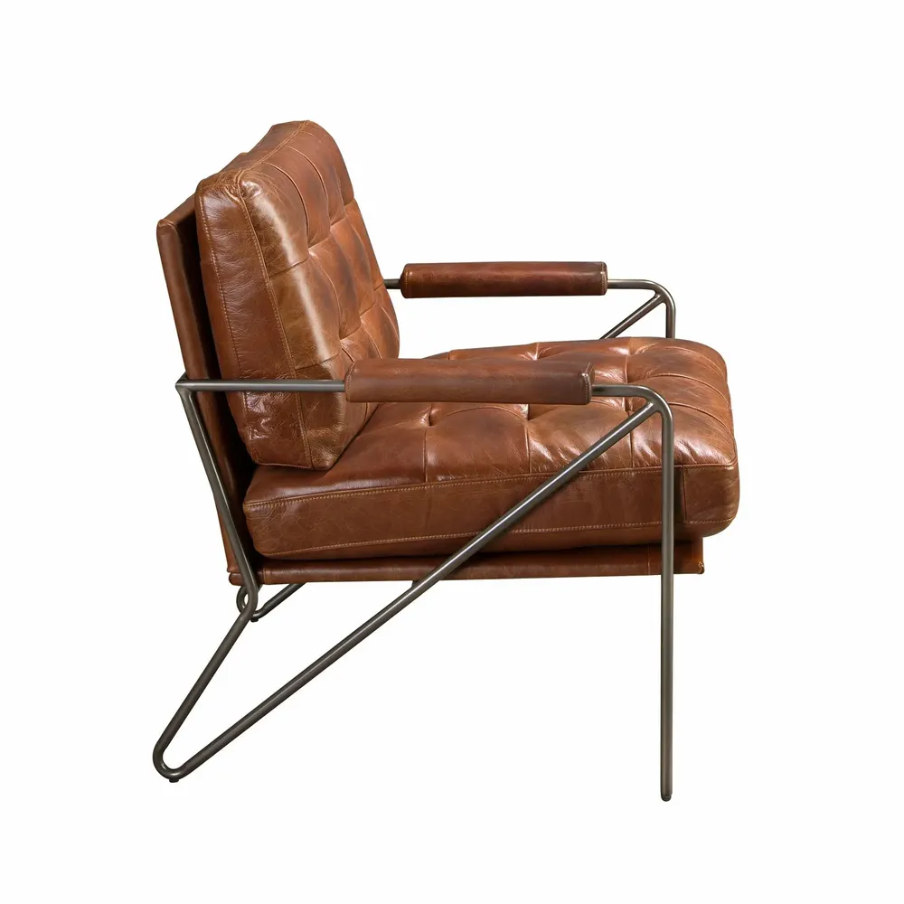 Fauteuils - Fauteuil en cuir marron cognac - ANGEL CERDÁ