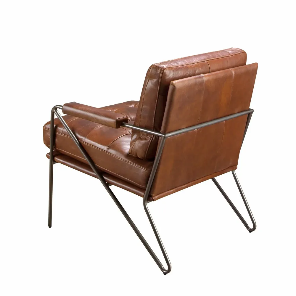 Fauteuils - Fauteuil en cuir marron cognac - ANGEL CERDÁ