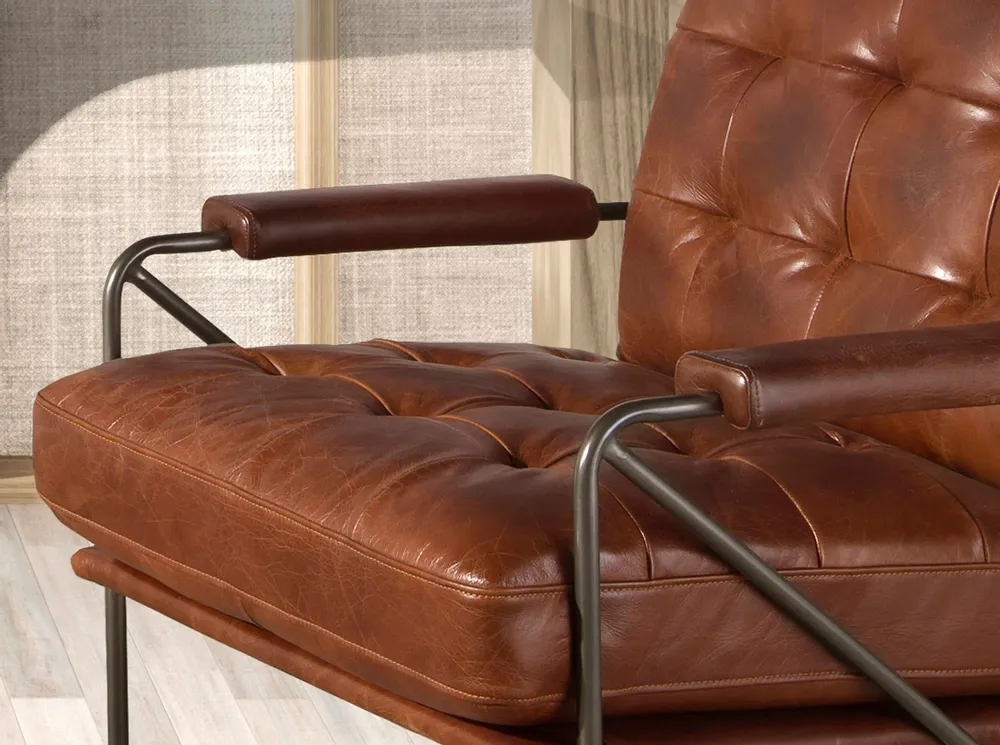 Fauteuils - Fauteuil en cuir marron cognac - ANGEL CERDÁ