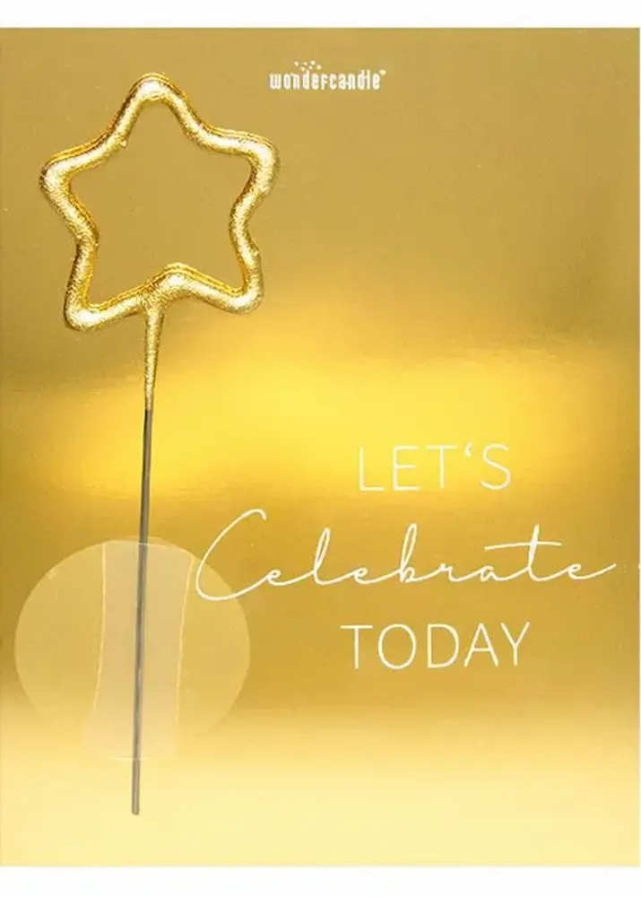 Gifts - WDC - Let's Celebrate Today - Golden Time - Mini Wondercard - WONDERCANDLE