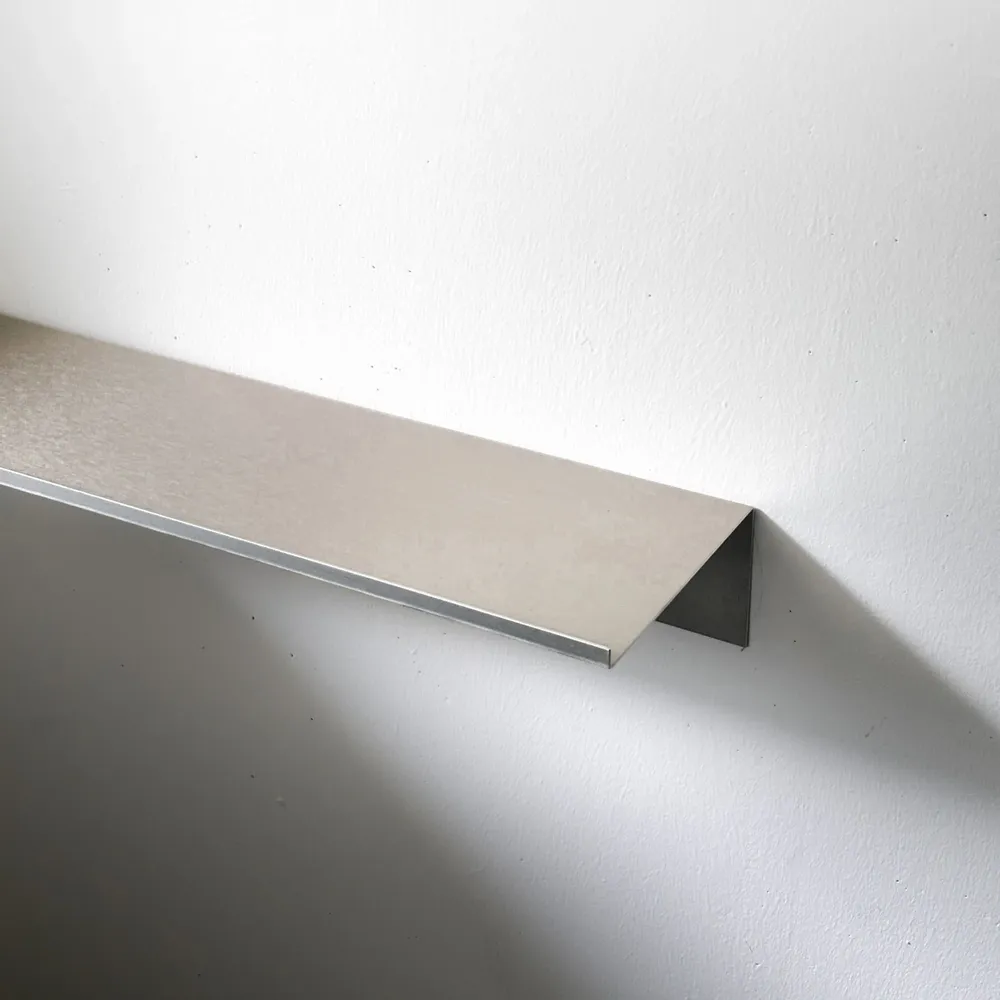 Shelves - Minimalist Wall Shelf in Brushed Aluminum - CASE STUDIOS