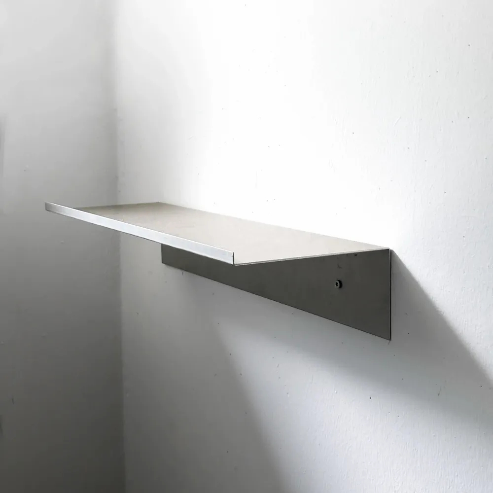 Shelves - Minimalist Wall Shelf in Brushed Aluminum - CASE STUDIOS