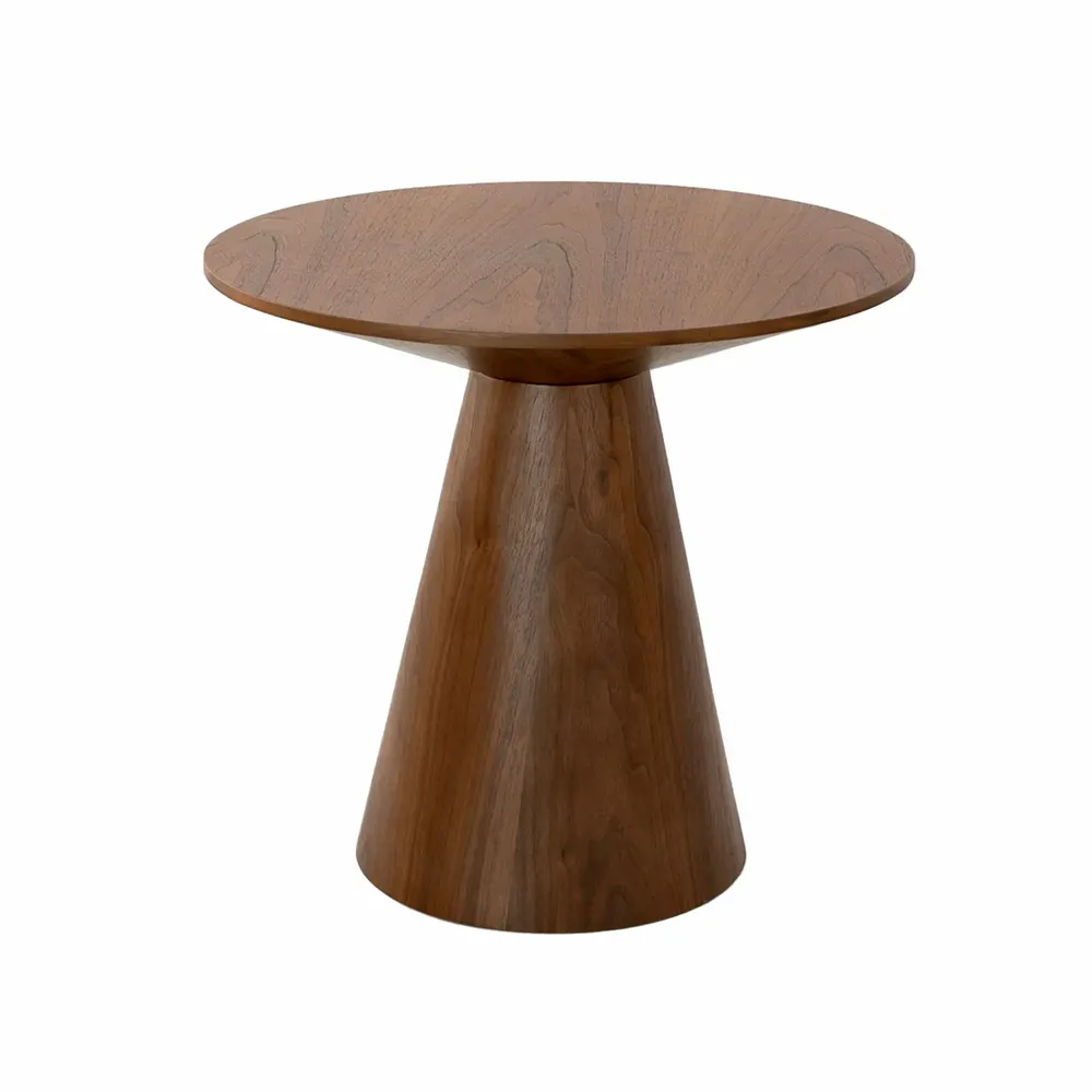 Coffee tables - Walnut round corner table - ANGEL CERDÁ
