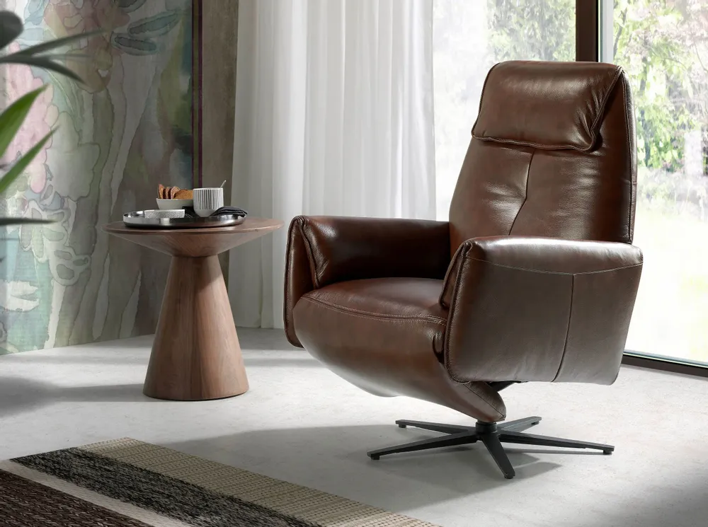 Coffee tables - Walnut round corner table - ANGEL CERDÁ