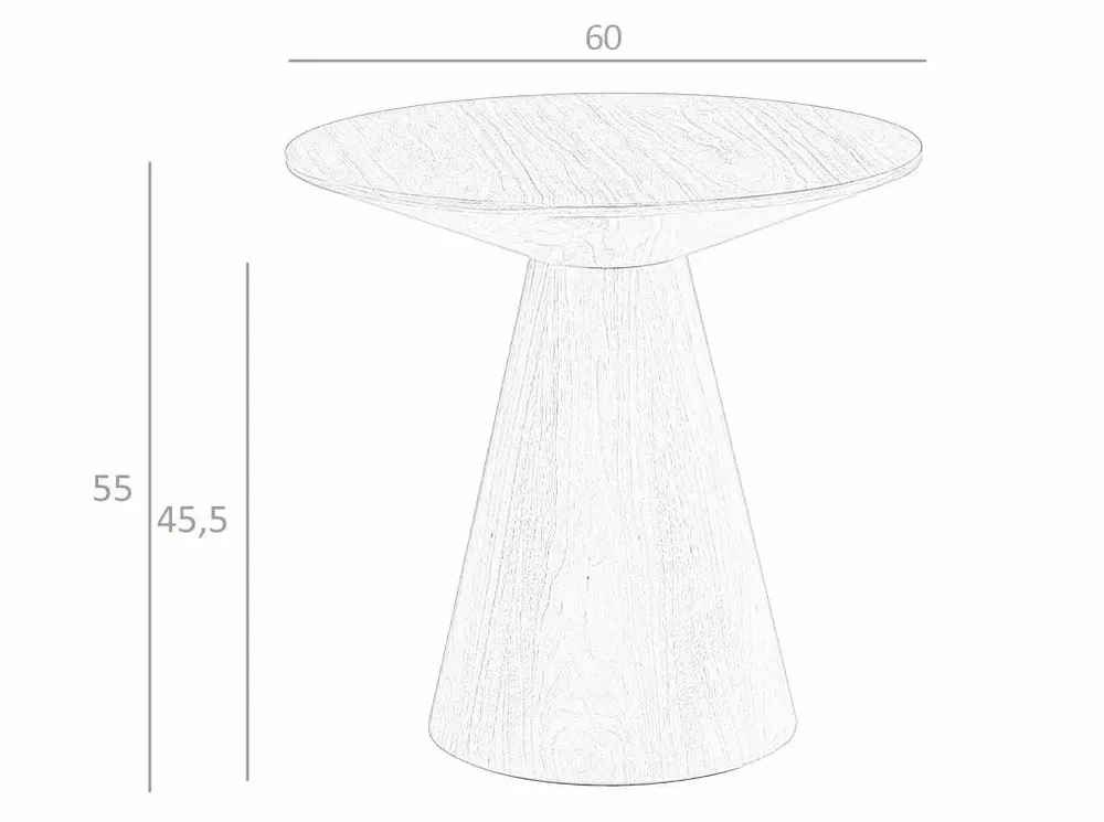Coffee tables - Walnut round corner table - ANGEL CERDÁ