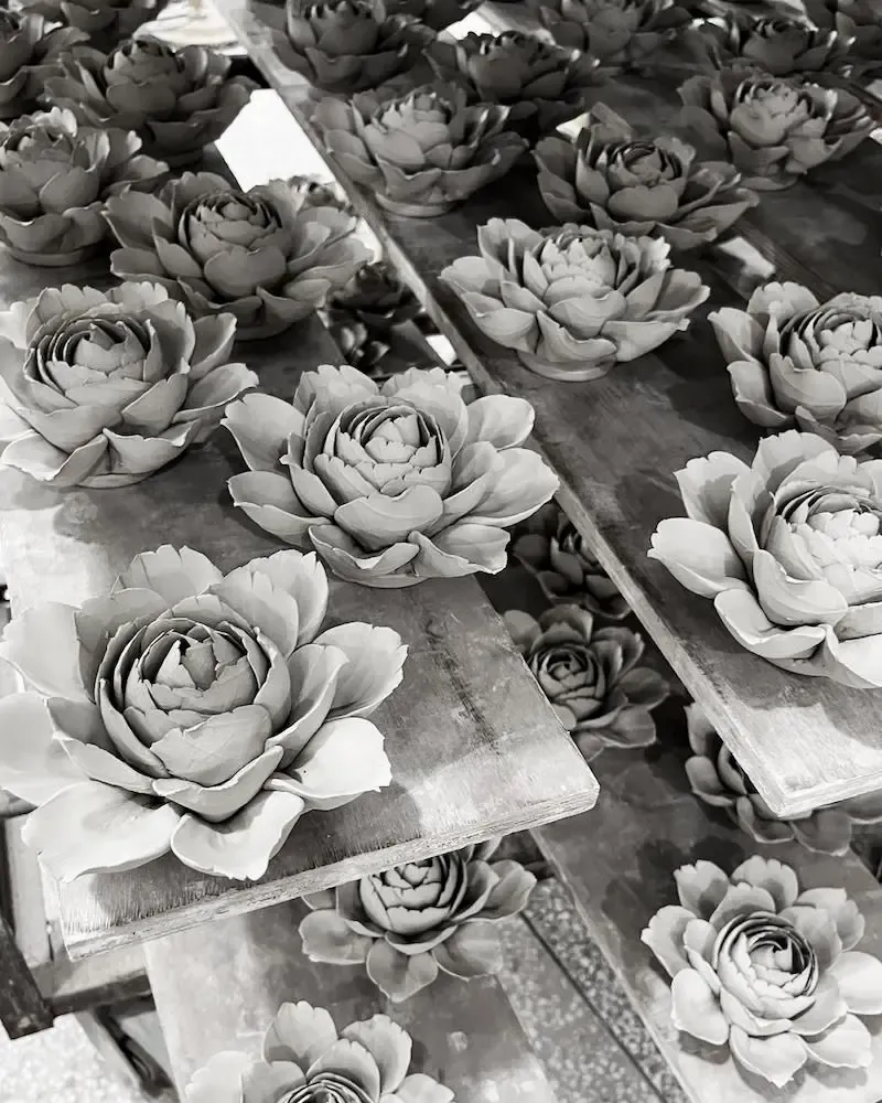 Céramique - Collection japonaise de fleurs en céramique - CHIVE