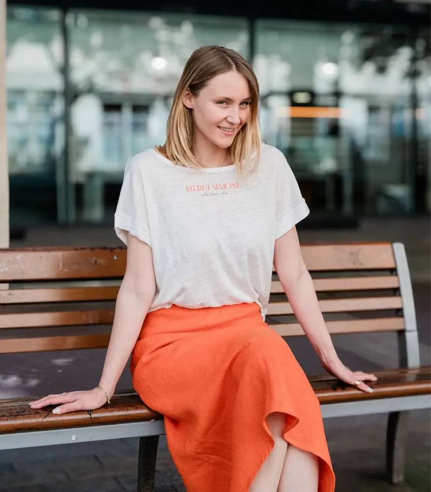 Apparel - double-sided linen T-shirt - JEANNE A DIT