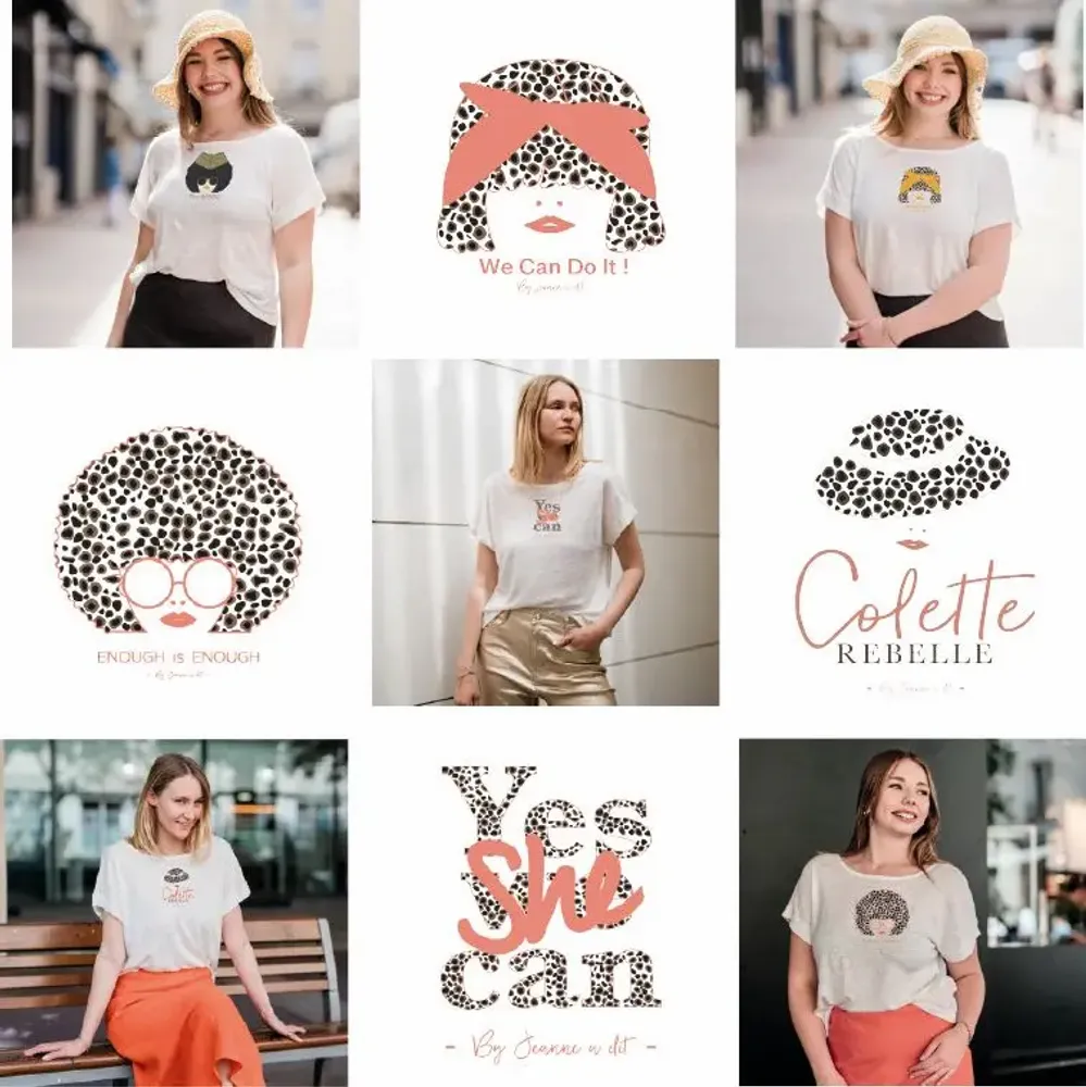Apparel - double-sided linen T-shirt - JEANNE A DIT