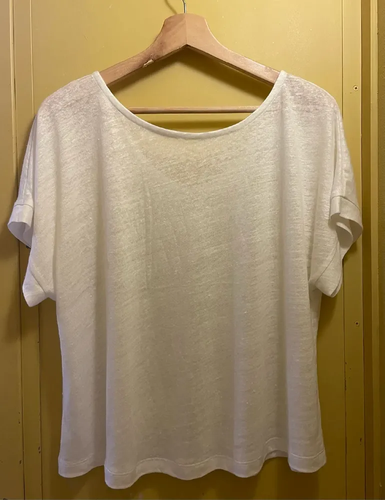 Apparel - double-sided linen T-shirt - JEANNE A DIT