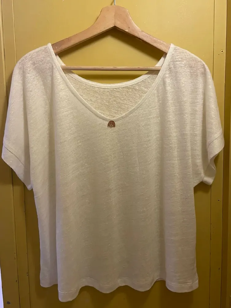 Apparel - double-sided linen T-shirt - JEANNE A DIT