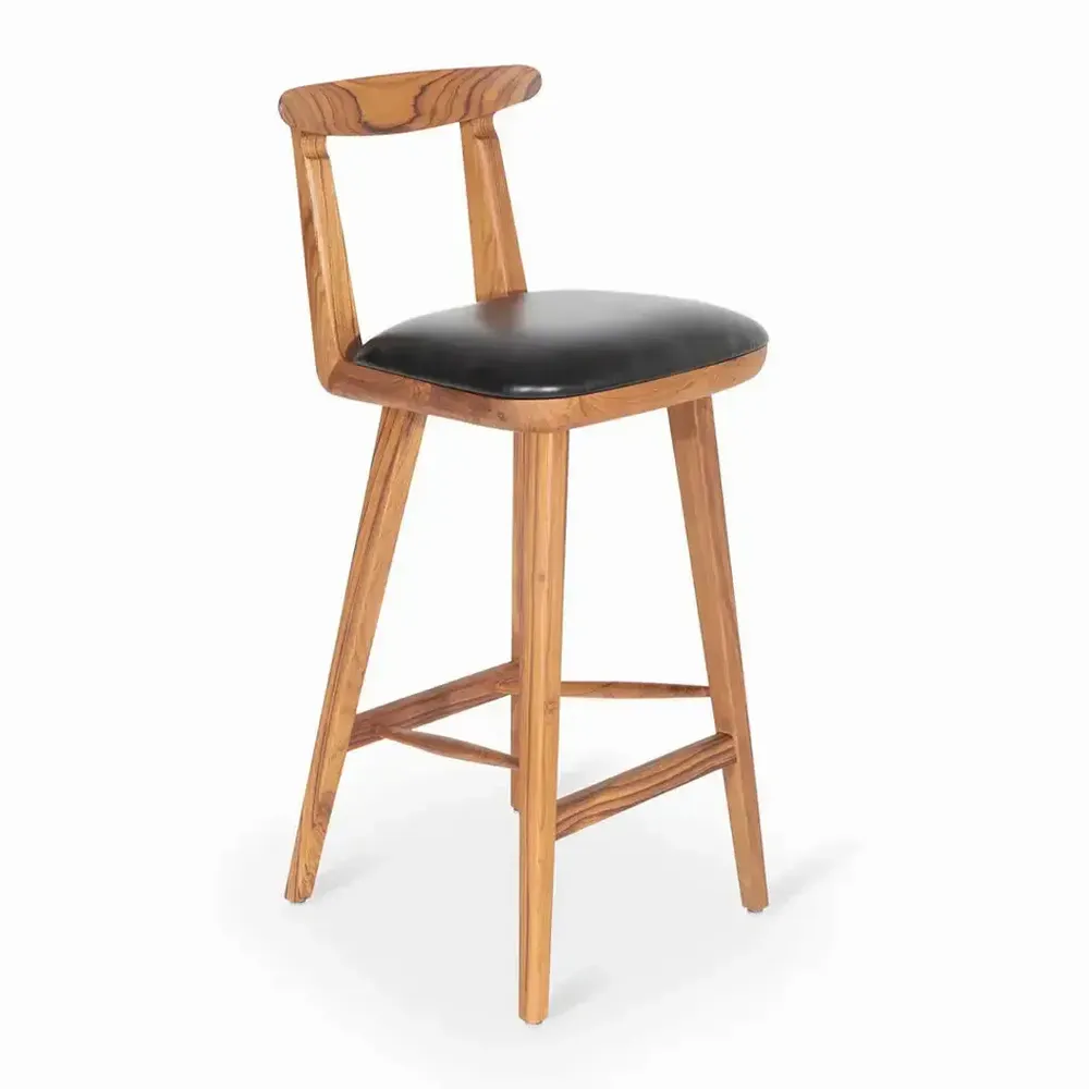 Chairs - Oriq - Teakwood High / Bar Chair - ALANKARAM